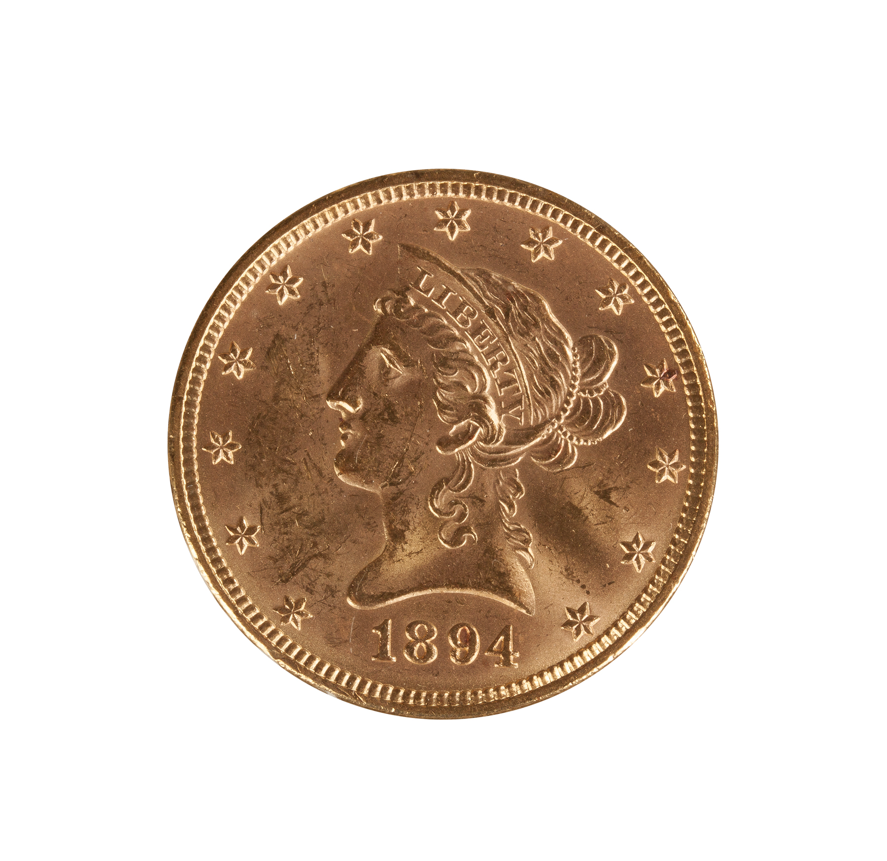 Appraisal: Liberty Head Ten Dollar Raw MS