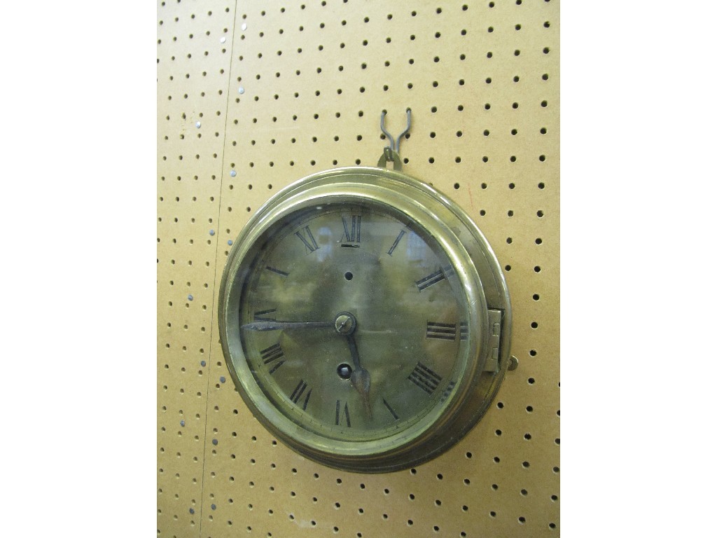 Appraisal: Brass ships wall clock