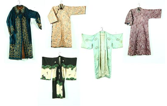 Appraisal: FIVE VARIOUS ROBES Two th-century Chinese winter robes ''l ''l