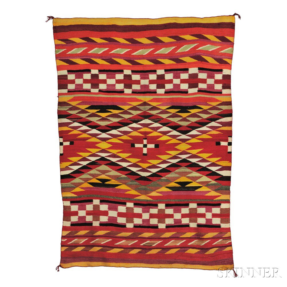 Appraisal: Navajo Transitional Weaving c last quarter th century loosely woven