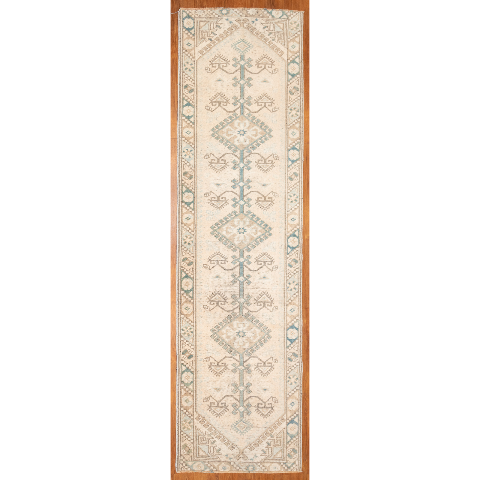 Appraisal: SEMI-ANTIQUE OUSHAK RUNNER TURKEY X Second quarter- th century hand-knotted