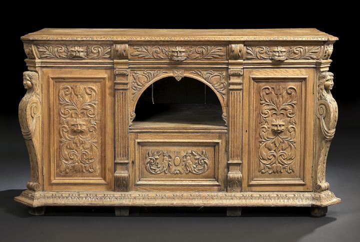 Appraisal: Italian Oak Cabinet late th century in the Renaissance taste