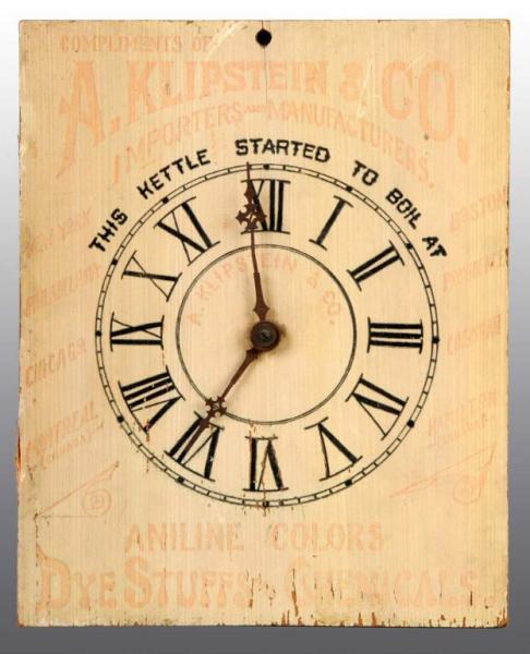 Appraisal: Wooden A Klipstein Company Clock Description Late s Some fading