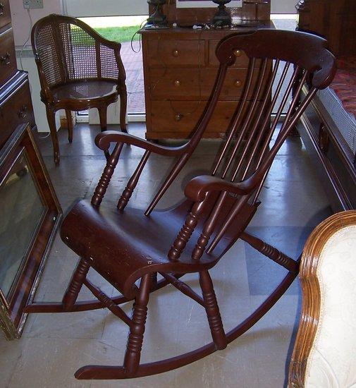 Appraisal: A Boston style rocking chair circa - Scandinavian on turned