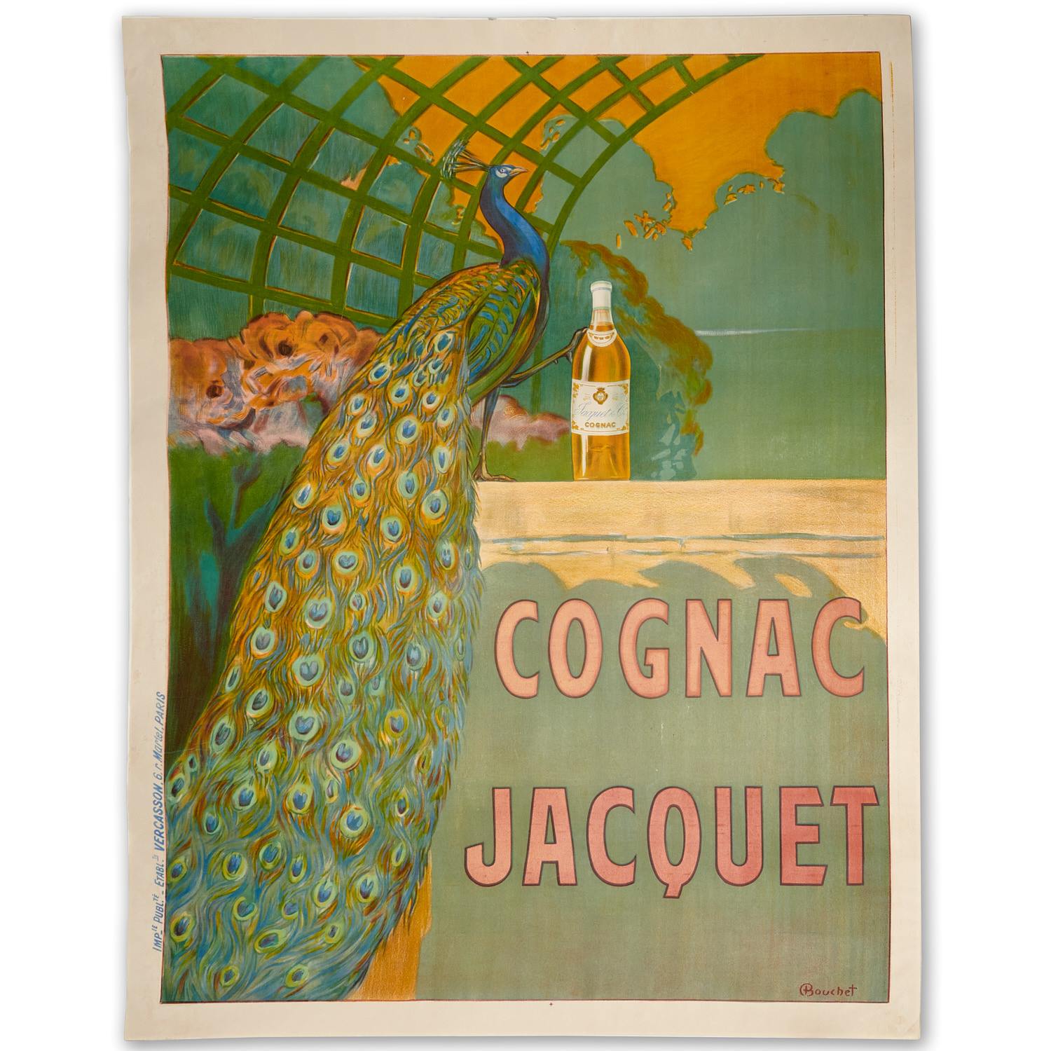 Appraisal: CAMILLE BOUCHET COGNAC JACQUET ART NOUVEAU POSTER c Vercasson Paris