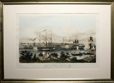 Appraisal: William Bennett CITY OF DETROIT MICHIGAN Color photoreproduction Estimate -