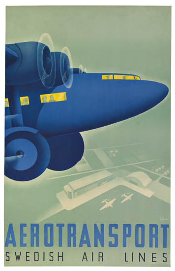 Appraisal: ANDERS BECKMAN - AEROTRANSPORT SWEDISH AIR LINES x inches x