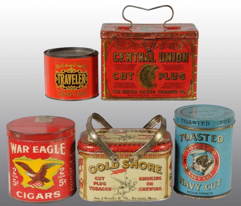 Appraisal: Lot of Tobacco Tins Description Includes one Gold Shore lunch