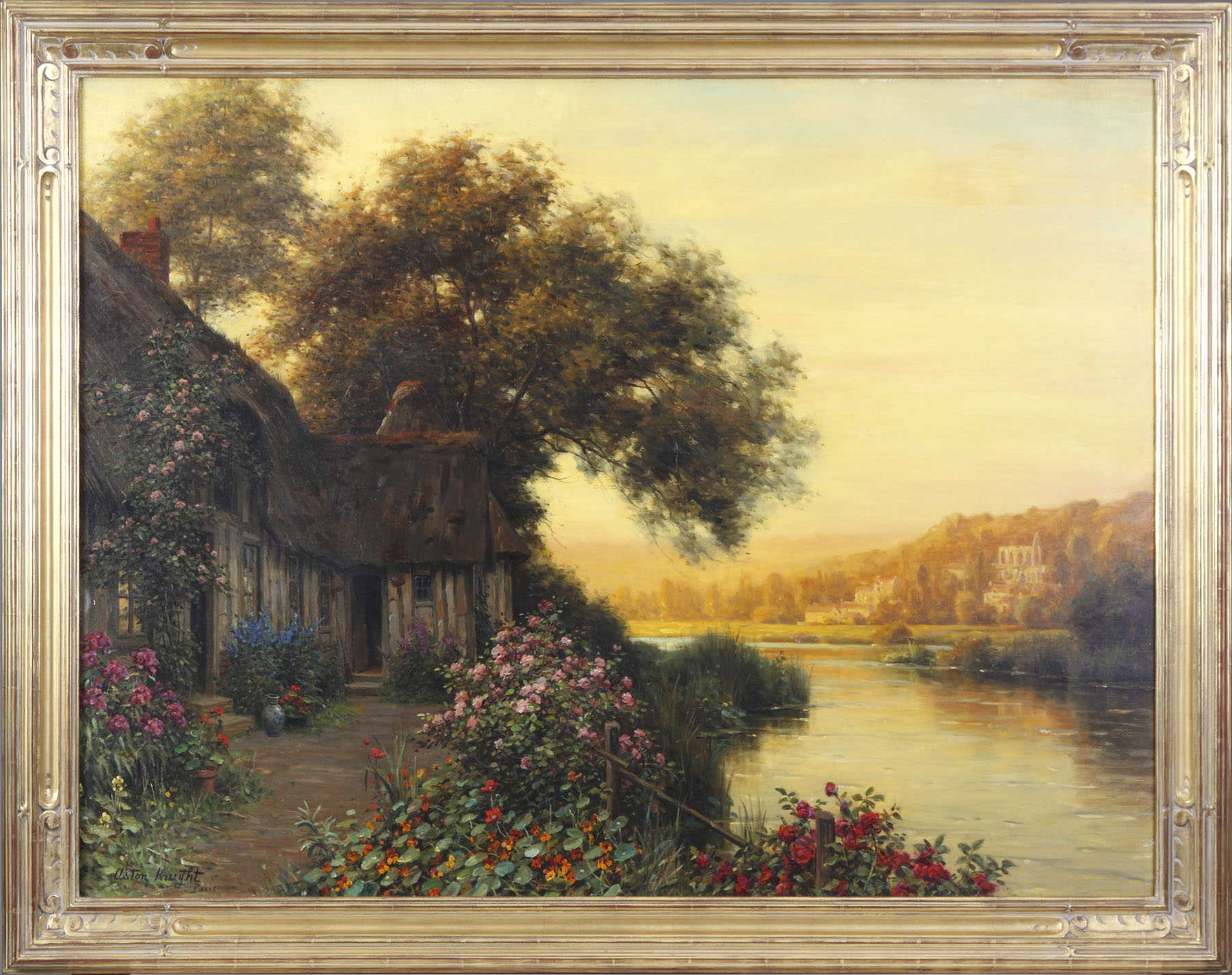 Appraisal: Louis Aston Knight American - Diane's Cottage Sunset Light Sgn