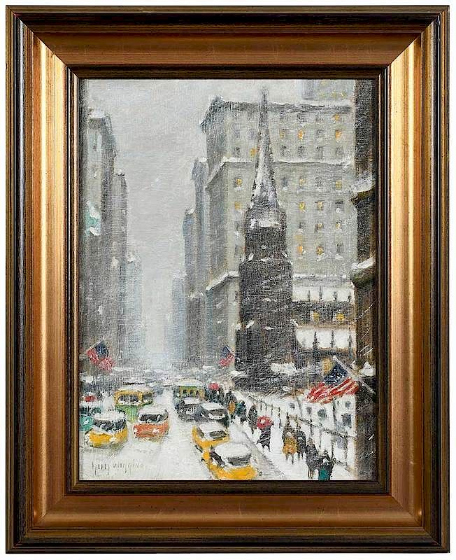 Appraisal: Guy Carleton Wiggins American - Broadway and Old Trinity in