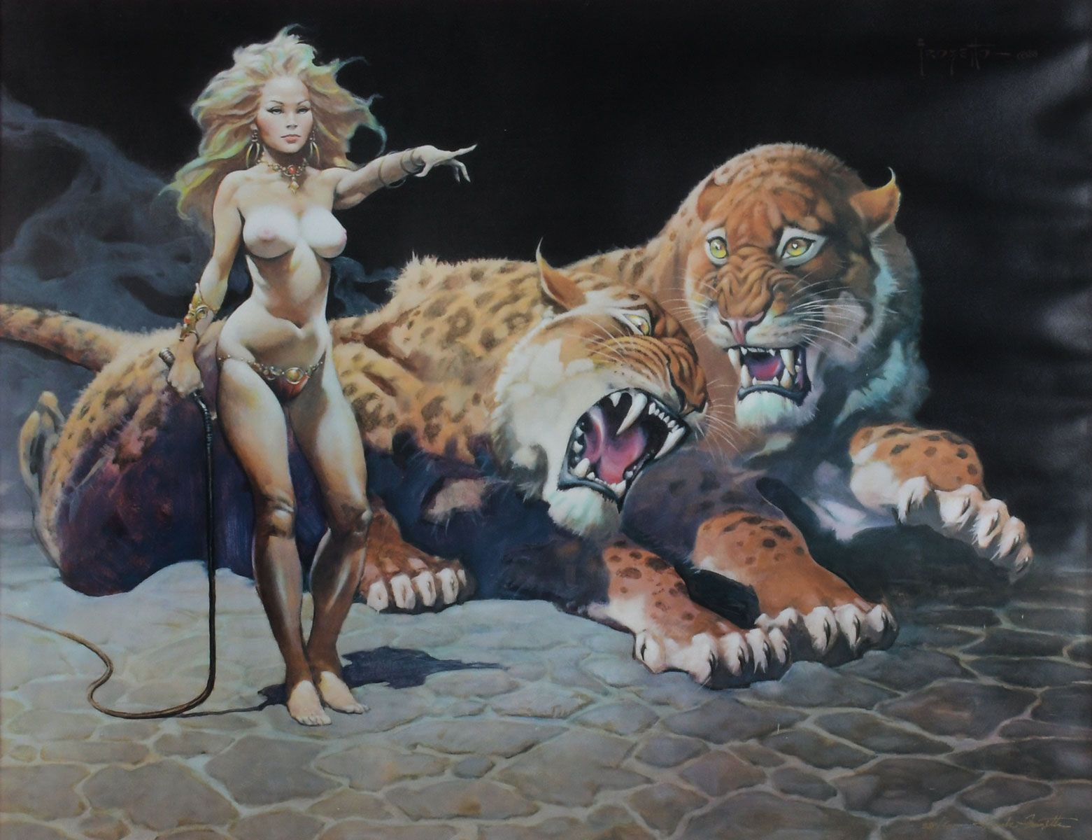 Appraisal: FRAZETTA Frank American - ''The Countess'' from L Ron Hubbard's