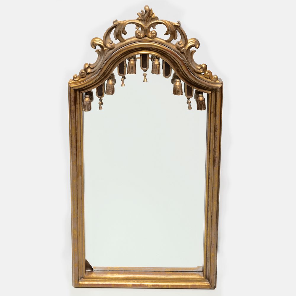 Appraisal: Spanish Rococo Style Giltwood Mirror ft x in Condition In