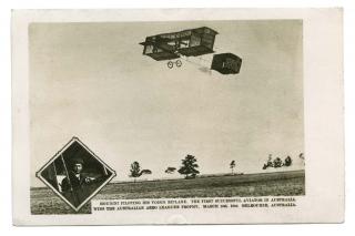 Appraisal: Houdini Harry Real Photo Postcard of Houdini Piloting Airplane Signed