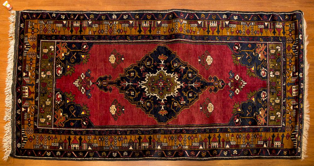 Appraisal: Turkish Yahyali Rug x hand knotted wool foundation Condition Appears