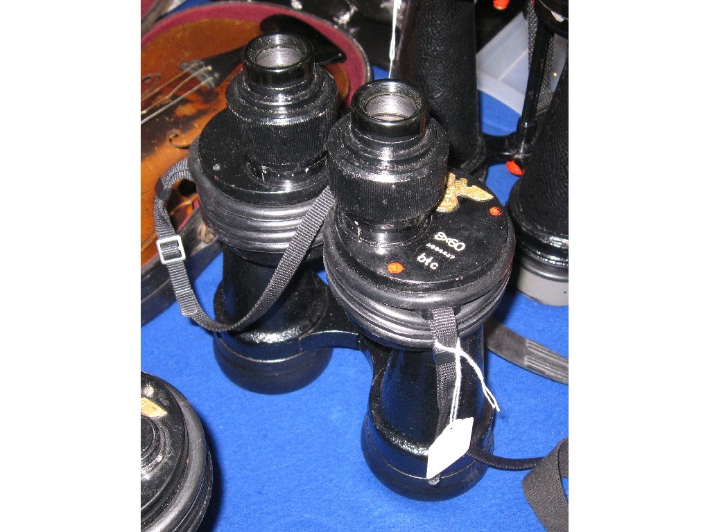 Appraisal: Pair of German military x binoculars