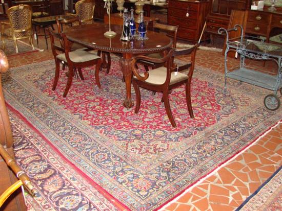 Appraisal: Persian Kashan carpet ' x ' Good condition borders intact