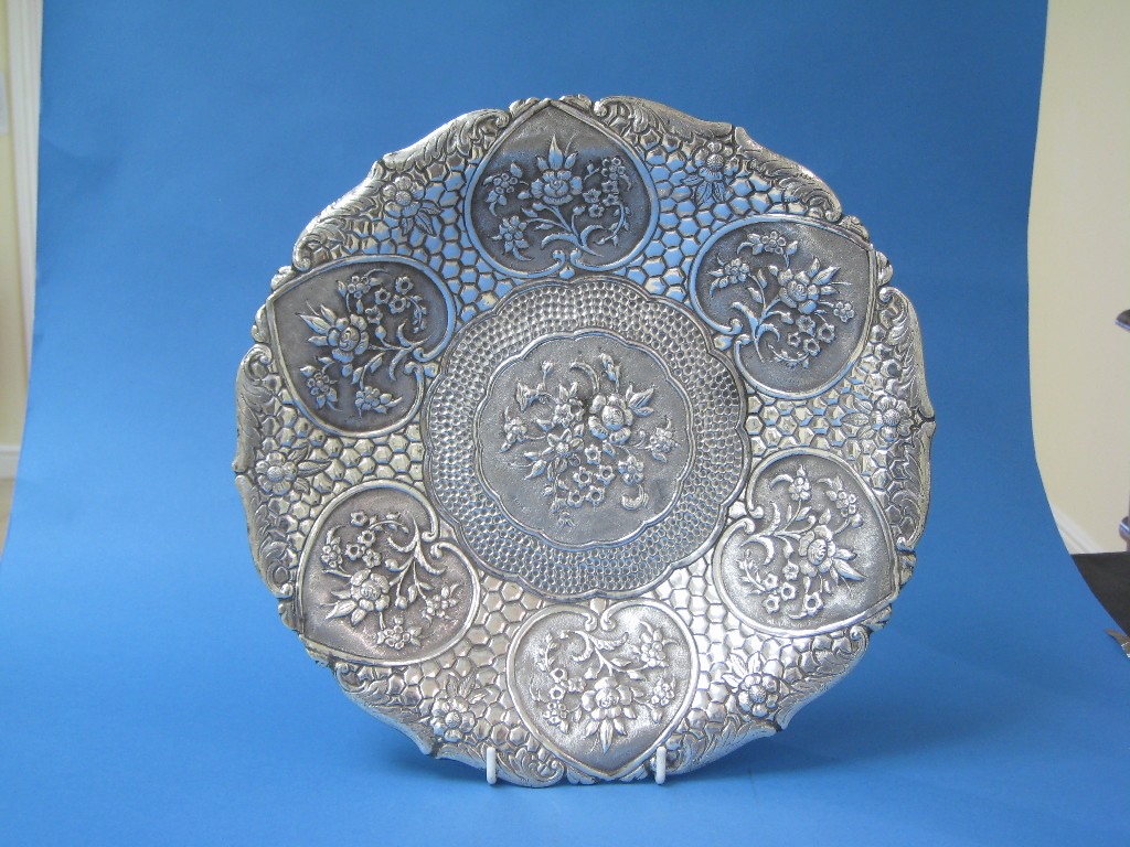 Appraisal: A Continental silver circular Dish with reserves of finely chased