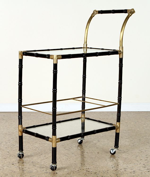 Appraisal: BRASS COCKTAIL CART MANNER OF BILLY HAINES C A black