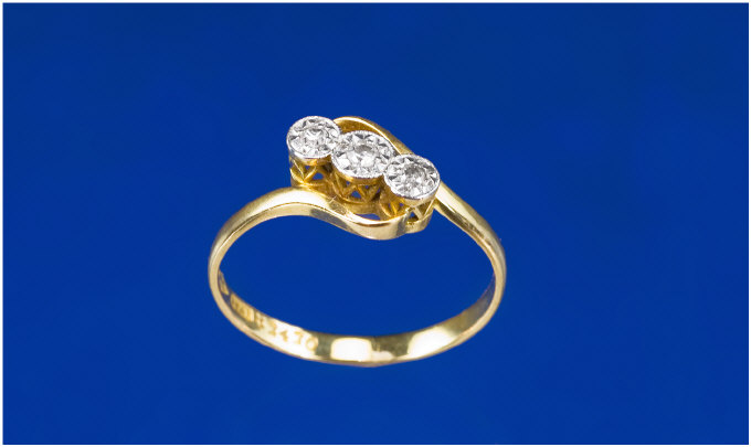 Appraisal: ct Gold Stone Diamond Ring Round Brilliant Cut Diamonds Illusion