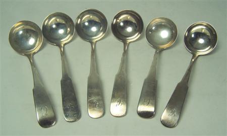 Appraisal: A group of six George III toddy ladles various dates