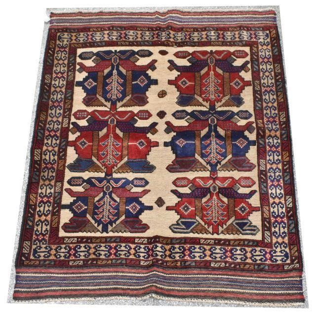 Appraisal: Uzbek Soumak rug approx ' l ' w