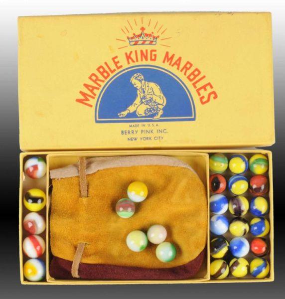 Appraisal: Marble King Marbles with Original Box Bag Condition Near Mint