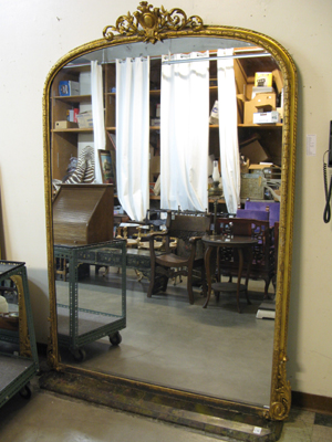 Appraisal: VICTORIAN GILTWOOD AND GESSO PIER MIRROR ON MARBLE BASE American