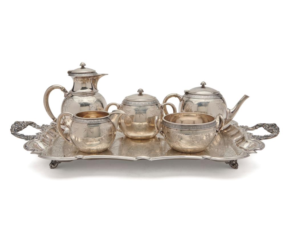 Appraisal: Gorham Silver Five Piece Tea Service Providence ca comprising hot