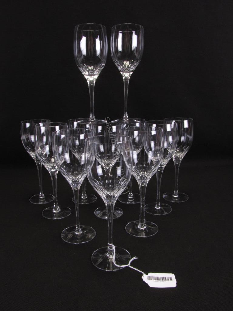 Appraisal: Set of Orrefors 'Prelude' Claret Wine Glasses unmarked high