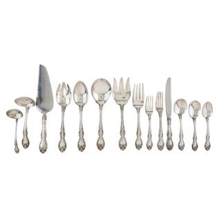 Appraisal: GORHAM MELROSE STERLING FLATWARE Seventy-two pieces luncheon forks dinner forks