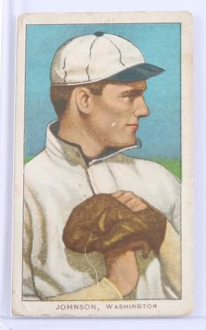 Appraisal: T- baseball card of Johnson Washington Card has Sweet Caporal