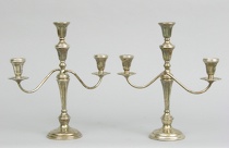 Appraisal: A Pair of Candelabra By Preisner A pair of candelabra