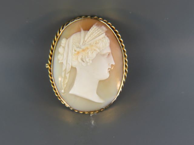 Appraisal: Victorian Cameo Brooch portrait of a classical lady X circa