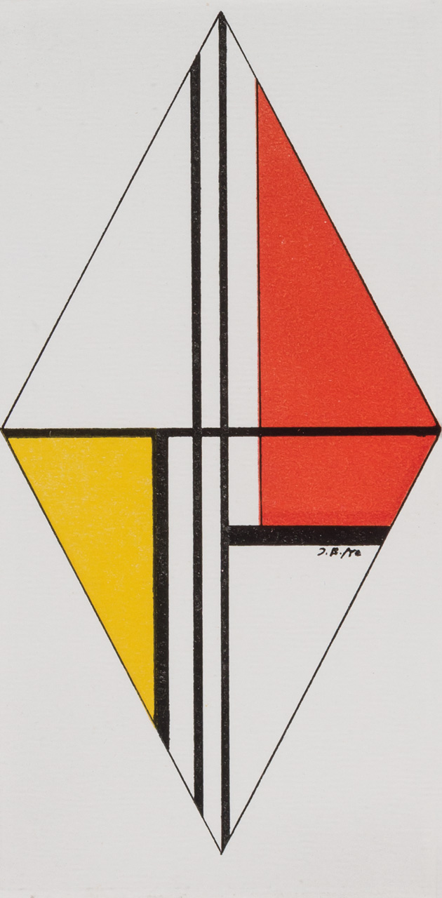 Appraisal: ILYA BOLOTOWSKY American Russian - Yellow and Red Diamond acrylic