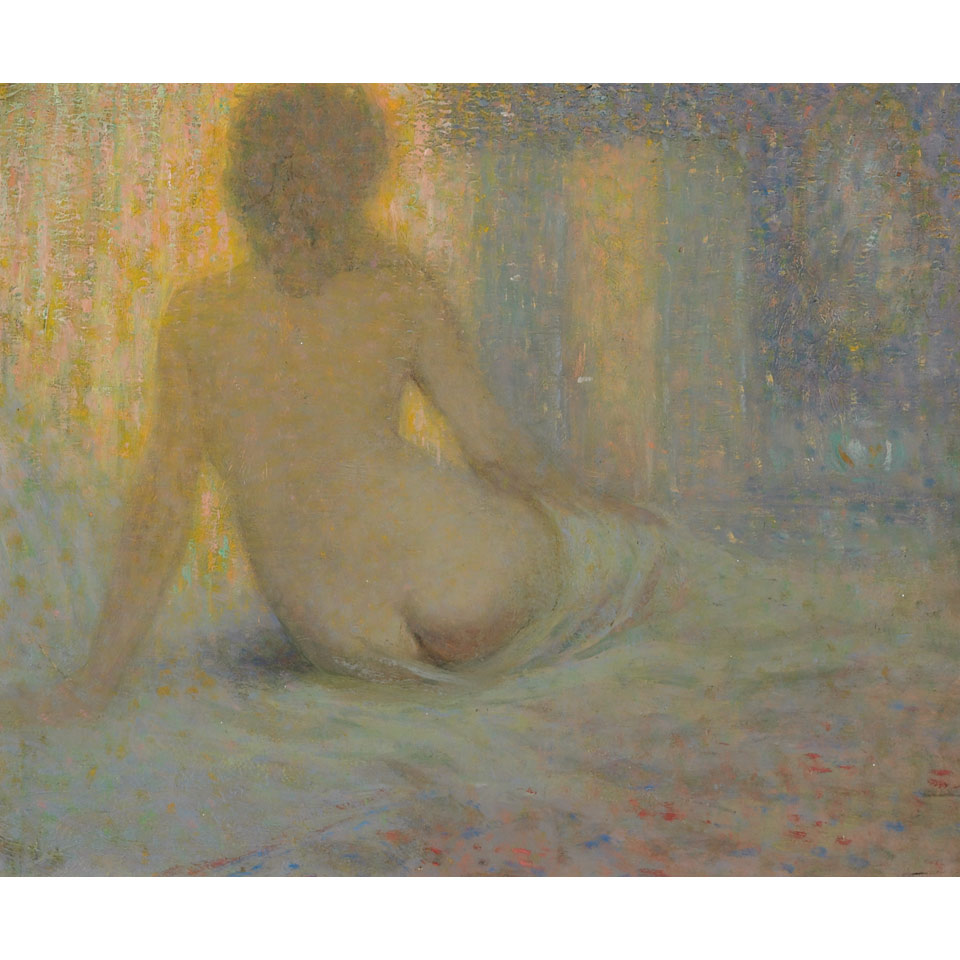 Appraisal: WILLIAM HENRY CLAPP A R C A NUDE oil on