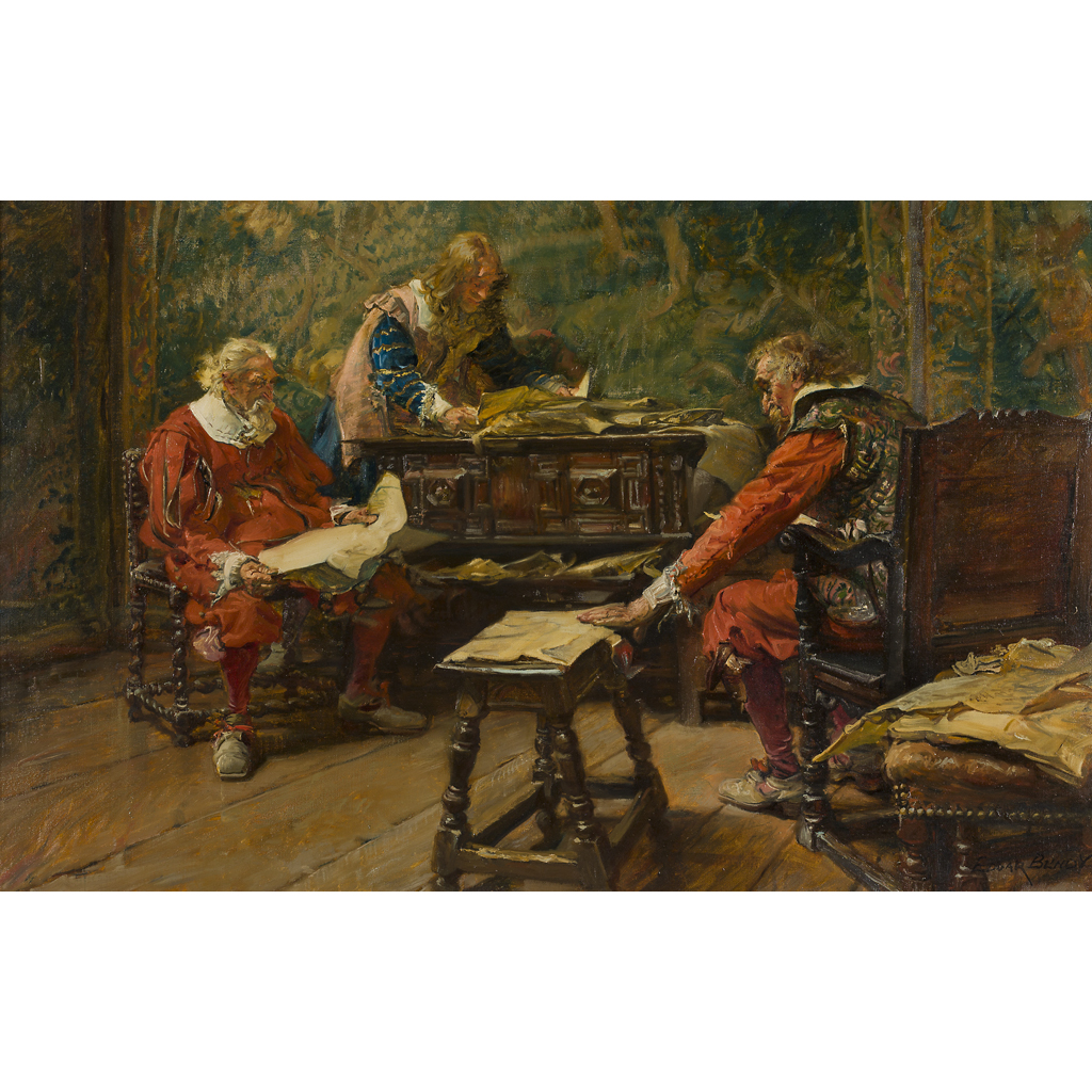 Appraisal: EDGAR BUNDY BRITISH - THE QUEST Signed inscribed on a