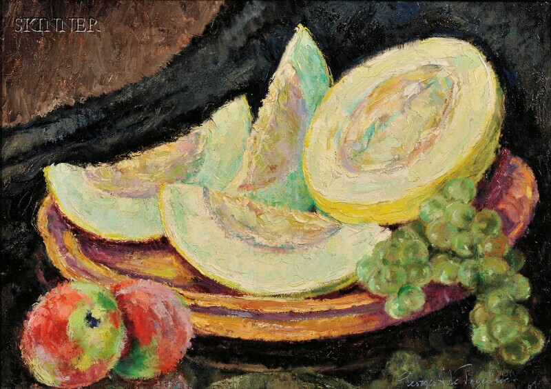 Appraisal: Georges Anatolievich Pogedaieff Russian - Still Life with Melons Signed