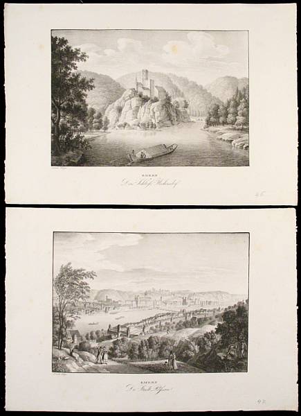 Appraisal: Plates Austria Group of lithographic views of Bayern