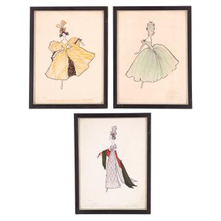 Appraisal: R W Little fashion sketches R W Little fashion sketches