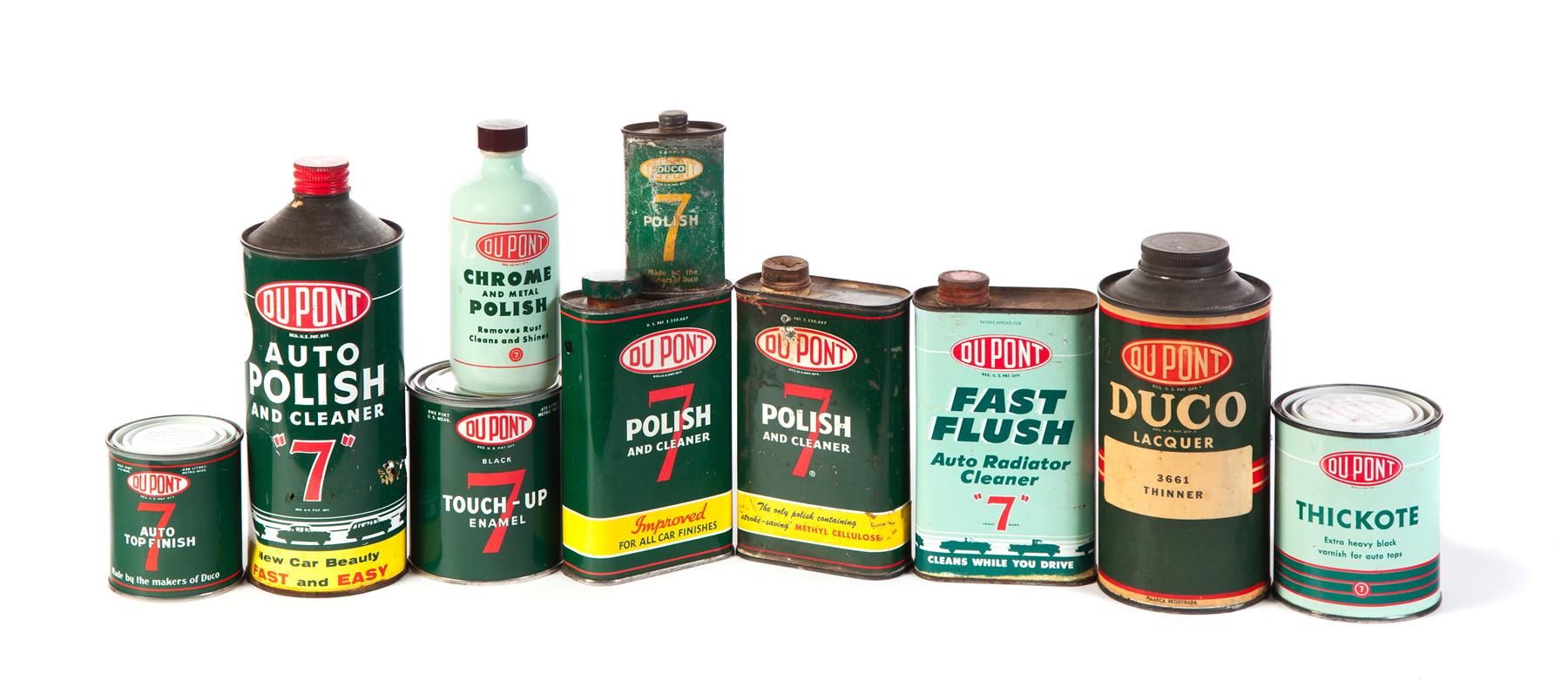 Appraisal: TEN DUPONT PRODUCTS American mid-late th century Three pint cans