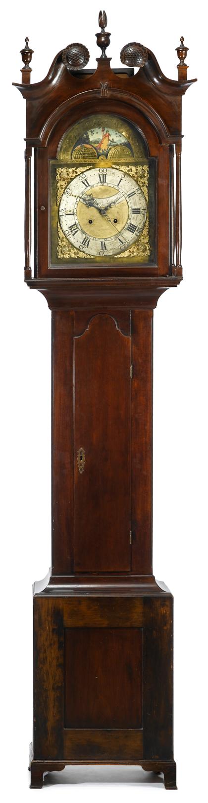 Appraisal: Pennsylvania cherrywood tall clock rudy stoner lancaster pa circa