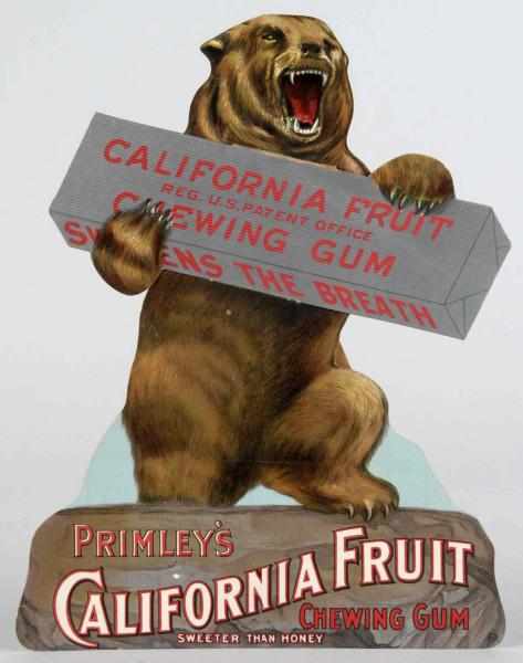 Appraisal: Primley's California Fruit Gum Die-Cut Description Like new Great image