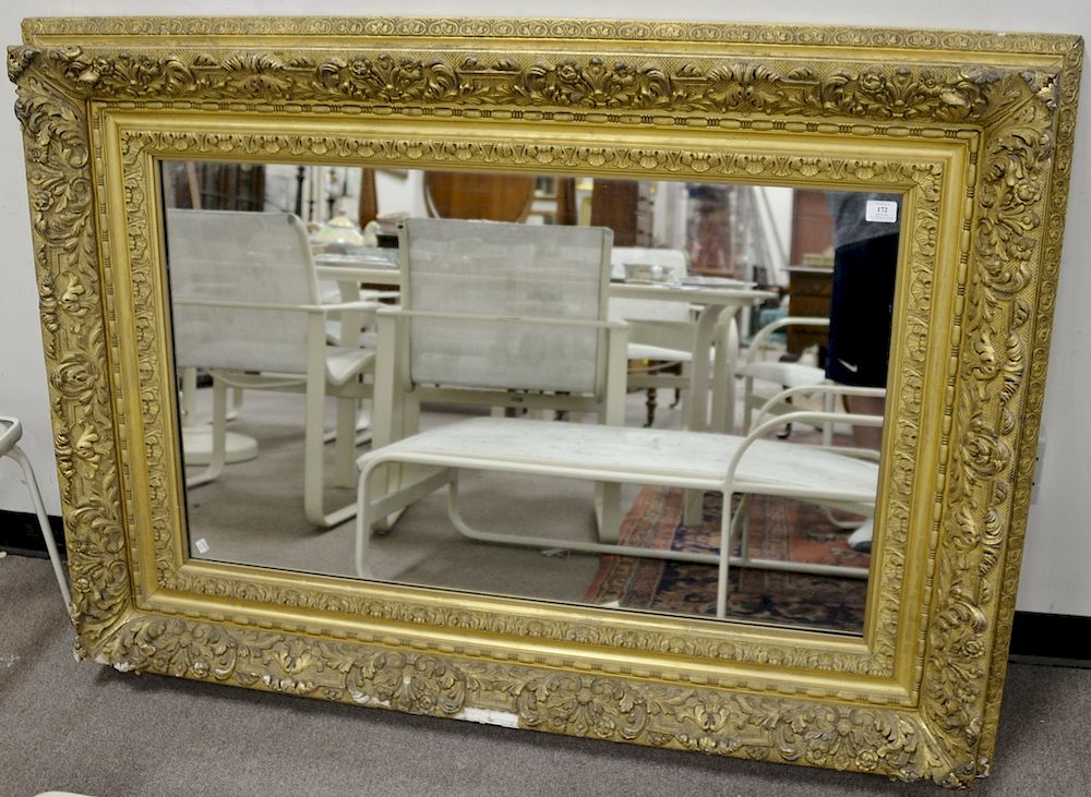 Appraisal: Large gilt Victorian framed mirror x Large gilt Victorian framed