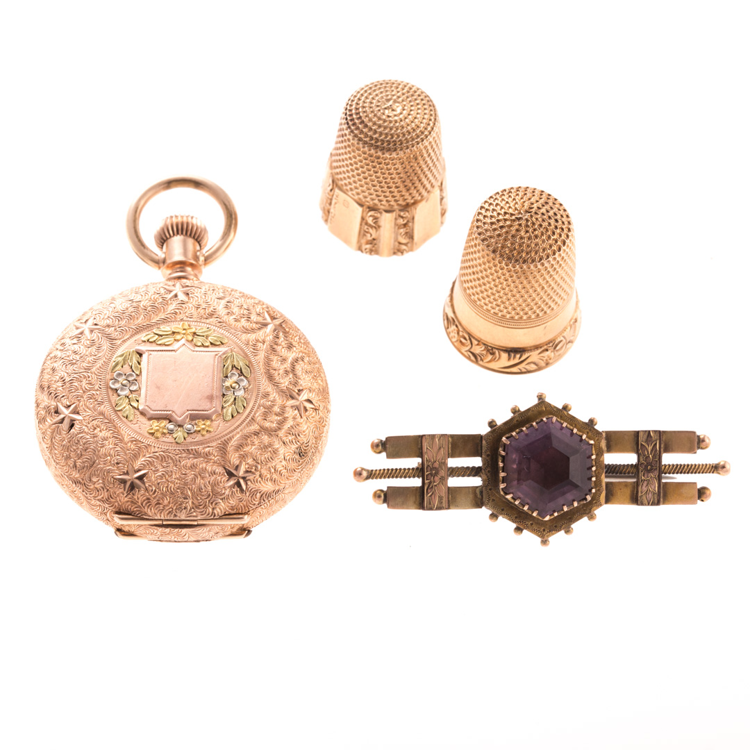 Appraisal: A Collection of Vintage Jewelry in Gold K tri color