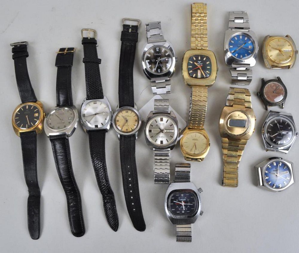 Appraisal: Group Vintage Wristwatches including a Chalet Croton Aroma Hilton jewels