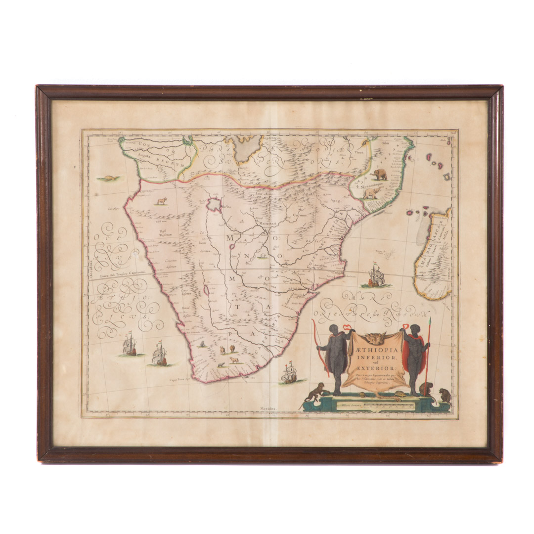 Appraisal: Map Ethiopia interior and exterior Jansson x in framed under