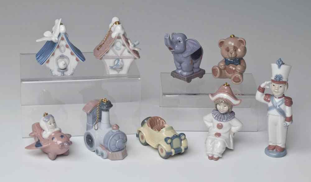 Appraisal: LLADRO PORCELAIN ORNAMENTS Pieces to include Design Decoration Dept design