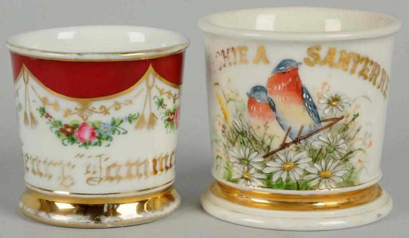 Appraisal: Lot of Shaving Mugs Includes one with floral design and