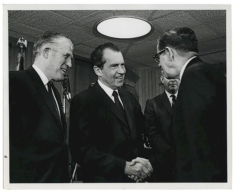 Appraisal: Group of Four Nixon Press Photos Nixon Richard Group of