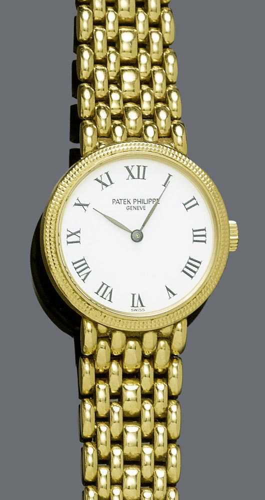 Appraisal: GOLD LADY'S WRISTWATCH PATEK PHILIPPE CALATRAVA ca Yellow gold Ref